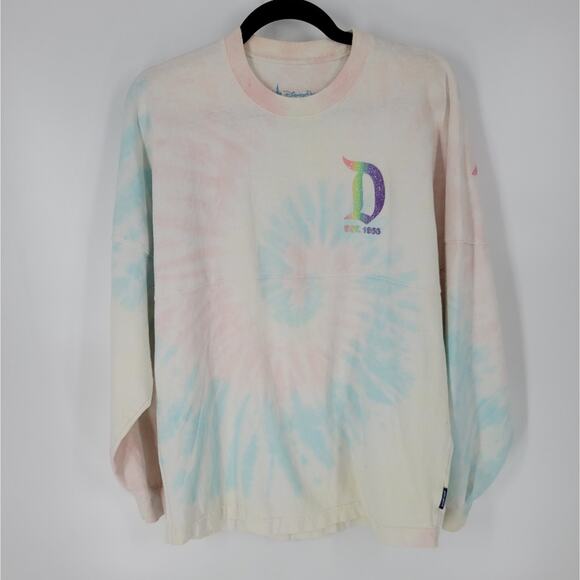 Disney Tops - Disney Cotton Candy Tie Dye Rainbow Crewneck Spririt Jersey S